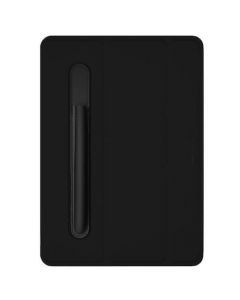 Macally Stand Pen Case - полиуретанов калъф и поставка с отделение за Apple Pencil за iPad 7 (2019), iPad 8 (2020) (черен)