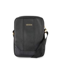 Guess Saffiano Tablet Bag 10 - дизайнерска чанта с презрамка таблети до 10 инча (черен)
