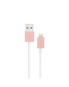 Moshi Lightning to USB Cable - USB кабел за iPhone X, iPhone 8, iPhone 7, iPad, iPod с Lightning (100 см) (розово злато)
