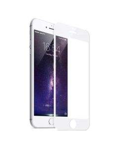 Premium Full Glue 5D Tempered Glass - обхващащо и ръбовете стъклено защитно покритие за дисплея на iPhone 6, iPhone 6S (бял)