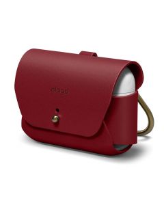 Elago Airpods Pro Leather Case - кожен калъф (ествествена кожа) за Apple Airpods Pro (червен)