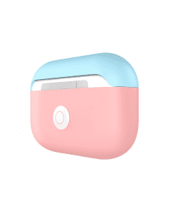 SwitchEasy Colors Duo Caps Case - силиконов калъф за Apple Airpods Pro (розов-светлосин)