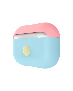 SwitchEasy Colors Duo Caps Case - силиконов калъф за Apple Airpods Pro (светлосин-розов)