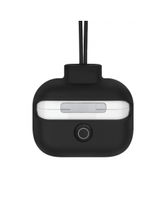 SwitchEasy ColorBuddy AirPods Pro Case - силиконов калъф с лента за врата за Apple Airpods Pro (черен)