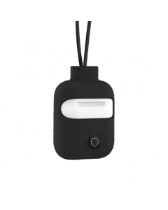 SwitchEasy ColorBuddy AirPods Case - силиконов калъф с лента за врата за Apple Airpods и Apple Airpods 2 with Wireless Charging Case (черен)