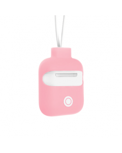 SwitchEasy ColorBuddy AirPods Case - силиконов калъф с лента за врата за Apple Airpods и Apple Airpods 2 with Wireless Charging Case (розов)