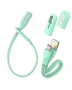 Baseus Bracelet USB-C Cable (CATFH-06A) - кабел за устройства с USB-C порт (22 см) (зелен)