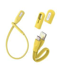 Baseus Bracelet USB-C Cable (CATFH-06A) - кабел за устройства с USB-C порт (22 см) (жълт)