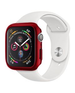 Spigen Thin Fit Case - качествен твърд кейс за Apple Watch 44 mm (червен)
