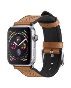 Spigen Retro Fit Band - кожена каишка за Apple Watch 38mm, 40mm (кафяв)