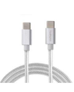 4smarts RapidCord USB-C to USB-C Data Cable 50W - USB-C към USB-C кабел за устройства с USB-C порт (100 см.) (бял)
