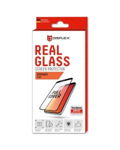 Displex Real Glass 10H Protector 3D Full Cover - калено стъклено защитно покритие за дисплея на Huawei P40 (черен-прозрачен)