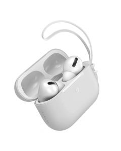 Baseus Lets Go Jelly Lanyard Case - силиконов калъф с връзка за Apple Airpods Pro (бял)