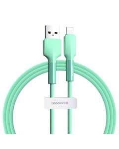 Baseus Silica Gel Lightning USB Cable - USB кабел за Apple устройства с Lightning порт (100 см) (зелен)