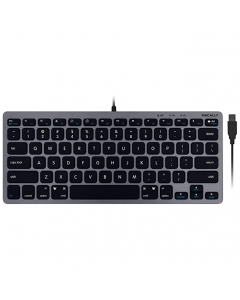Macally Compact USB-A Keyboard - USB клавиатура оптимизирана за MacBook (тъмносив)