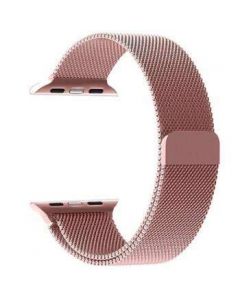 Tactical 337 Milanese Loop Magnetic Stainless Steel Band - стоманена, неръждаема каишка за Apple Watch 38мм, 40мм (розово злато)
