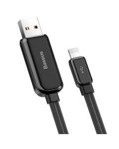 Baseus Glowing USB Lightning Cable (CALLG-01) - Lightning USB кабел за Apple устройства с Lightning порт (100 см) (черен)