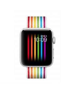Apple Pride Edition Woven Nylon - оригинална текстилна каишка за Apple Watch 42мм, 44мм (шарен)