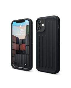 Elago Armor Case - удароустойчив силиконов (TPU) калъф за iPhone 12 mini (черен)