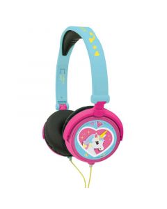 Lexibook Unicorn Foldable Stereo Headphones - слушалки подходящи за деца за мобилни устройства (светлосин)