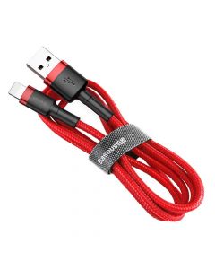 Baseus Cafule USB Lightning Cable (CALKLF-C09) - Lightning USB кабел за Apple устройства с Lightning порт (200 см) (червен)