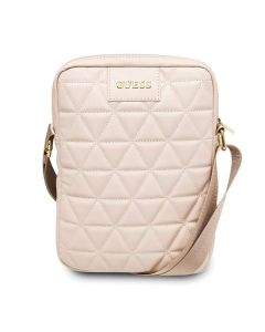 Guess Quilted Tablet Bag 10 - дизайнерска чанта с презрамка таблети до 10 инча (розово злато)