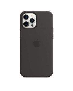 Apple iPhone Silicone Case with MagSafe - оригинален силиконов кейс за iPhone 12 Pro Max с MagSafe (черен)
