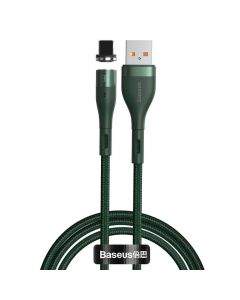 Baseus Zinc Magnetic USB Lightning Cable (CALXC-K06) - кабел с магнитен конектор за Apple продукти с Lightning порт (100 см) (зелен)