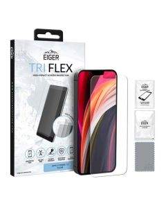 Eiger Tri Flex High Impact Film Screen Protector - качествено защитно покритие за дисплея на iPhone 12 Pro Max (един брой)