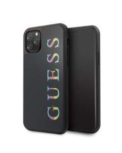 Guess Multicolor Glitter Case - дизайнерски кейс с висока защита за iPhone 11 Pro (черен)