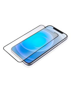 4smarts Hybrid Glass Endurance Crystal Screen Protector - хибридно защитно покритие за дисплея на iPhone 12 Pro Max (черен-прозрачен)