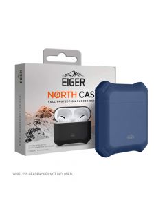 Eiger North AirPods Protective Case - удароустойчив силиконов калъф за Apple Airpods и Apple Airpods 2 (тъмносин)