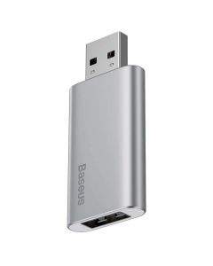 Baseus Travel Memory Stick 32GB (ACUP-B0S) - USB флаш памет с 32GB капацитет и допълнителен USB-A порт за зареждане на мобилни устройства (сребрист)