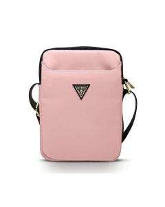 Guess Triangle Logo Tablet Bag 10 - дизайнерска чанта с презрамка за таблети до 10 инча (розов)