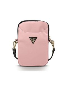 Guess Triangle Logo Tablet Bag 8 - дизайнерска чанта с презрамка за таблети до 8 инча (розов)