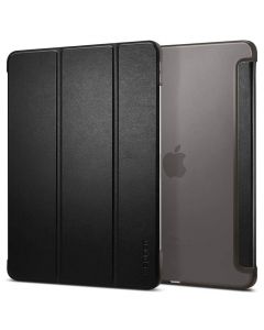 Spigen Case Smart Fold - кожен кейс и поставка за iPad Pro 11 (2020), iPad Pro 11 (2018) (черен)