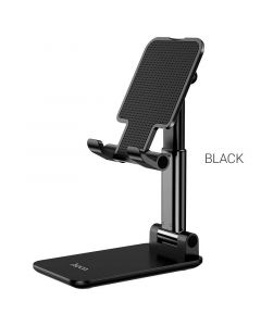 Hoco PH29A Carry Folding Desktop Stand - сгъваема поставка за бюро и плоскости за мобилни устройства и таблети с ширина до 10 инча (черен)