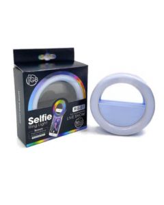 Selfie Ring Light RG-01 - LED селфи ринг за смартфони (син)