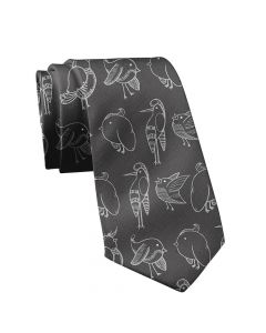 Дизайнерска вратовръзка - Mamas Boy Chickens Black (черен)