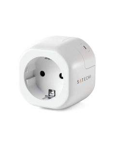 Satechi Homekit Smart Outlet (EU) - Wi-Fi безжичен контакт, съвместим с Apple HomeKit (бял)