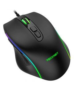 TeckNet EGM01826BA02 RGB Wired Programmable Gaming Mouse - програмируема геймърска мишка с LED подсветка (черен)