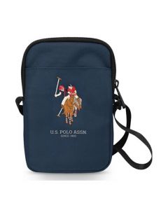 U.S. Polo Assn. Universal Phone Bag - дизайнерска чанта (портфейл) с презрамка (син)