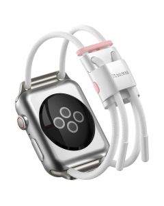 Baseus Lets Go Bracelet Clasp Band - текстилна каишка за Apple Watch 38мм, 40мм (бял)