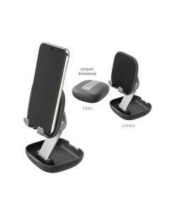 4smarts Desk Stand Compact for Smartphones - сгъваема поставка за бюро и гладки повърхности за смартфони (черен)