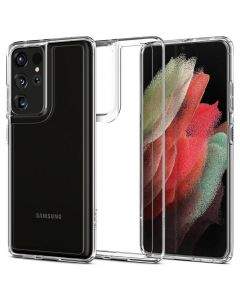 Spigen Ultra Hybrid Case - хибриден кейс с висока степен на защита за Samsung Galaxy S21 Ultra (прозрачен)