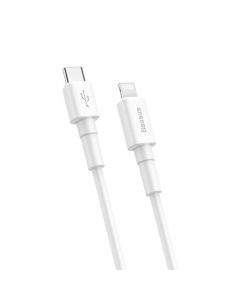 Baseus Durable Series USB-C to Lightning Cable PD 18W (CATLSW-02) - USB-C към Lightning кабел за Apple устройства с Lightning порт (100 см) (бял)