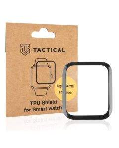 Tactical TPU Shield 3D Film 44mm - защитно покритие с извити ръбове за дисплея на Apple Watch Series 6/5/4/SE (44мм) (черен-прозрачен)