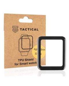 Tactical TPU Shield 3D Film 38mm - защитно покритие с извити ръбове за дисплея на Apple Watch Series 3/2/1 (38мм) (черен-прозрачен)