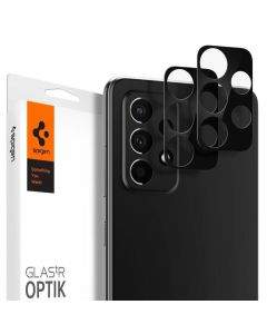 Spigen Optik Lens Protector - комплект 2 броя предпазни стъклени протектори за камерата на Samsung Galaxy A52 (черен)