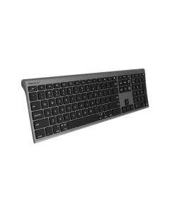 Macally Quick Switch Wireless Bluetooth Keyboard - качествена алуминиева безжична блутут клавиатура за Mac (тъмносив)